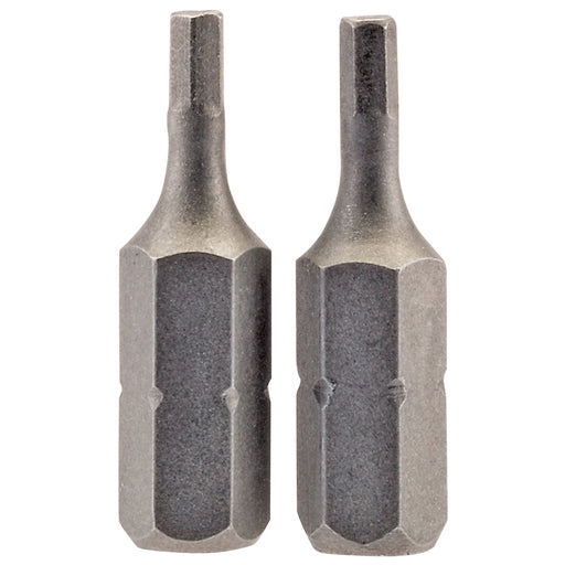 Draper Hexagonal Insert Bit, 2.5mm, 1/4" Hex, 25mm Long (Pack of 2) 63961 Draper - Dynamic Drive