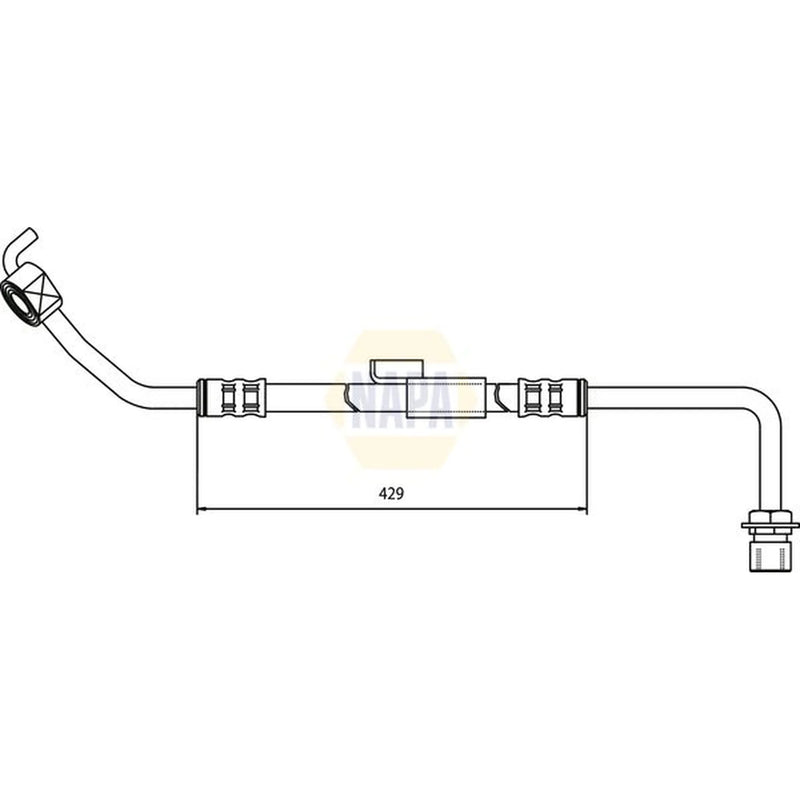 NAPA Brake Hydraulic Hose Line Front Right NBH1213