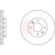 Apec 2 x Vented Brake Discs fits Kia Carens I 2002-2007 1.6 2.0