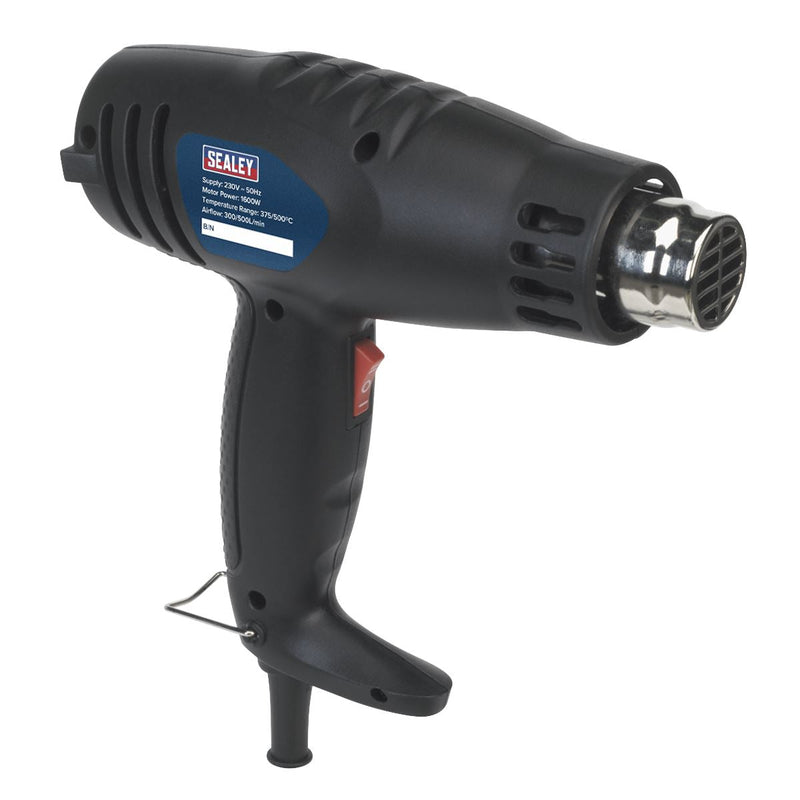 Sealey Hot Air Gun 1600W 2-Speed 375C/500C HS105 Sealey - Dynamic Drive