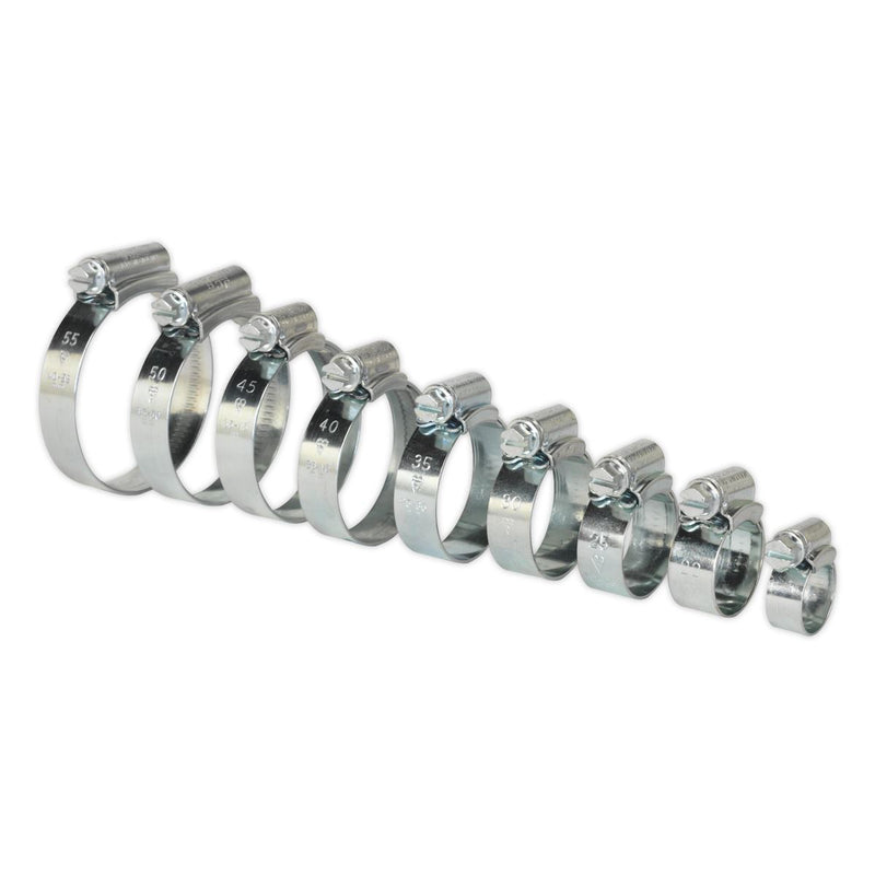 Sealey HI-GRIP Hose Clip Assortment 85pc Sizes 9.5-55mm HCJ85A Sealey  - Dynamic Drive