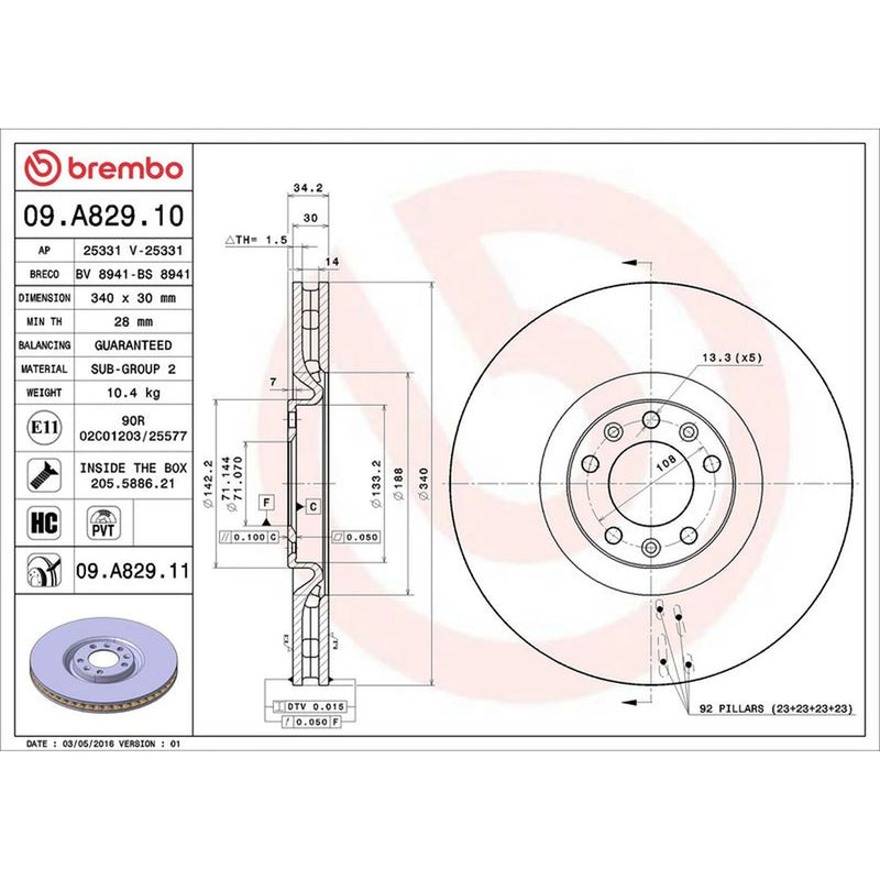 Brembo Front & Rear Brake Discs & Pads fits Peugeot Rcz 2010-2015 1.6 2.0