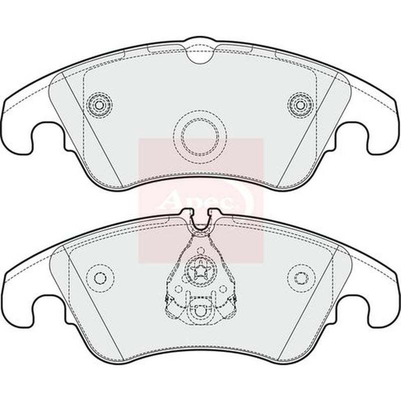 Apec Front Brake Pad Set fits Ford Focus II 2009-2011 2.5
