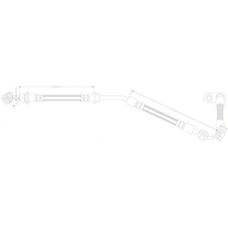 Juratek Brake Hydraulic Hose Line Front Right fits Toyota Yaris Hatchback