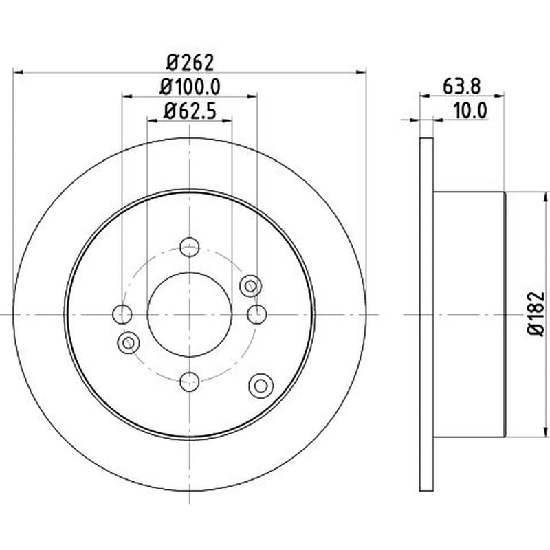 DON Rear Brake Discs & Pads fits Hyundai Getz 2002-2010 1.1 1.3 1.4 1.5 1.6