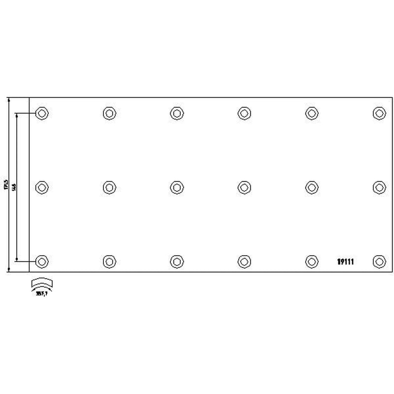 DON Don Cv Brake Lining Set fits Erf 54 1965-1974