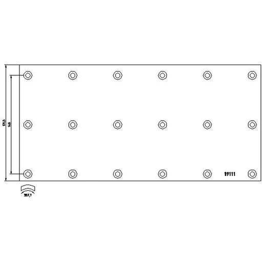 DON Don Cv Brake Lining Set fits Erf 54 1965-1974