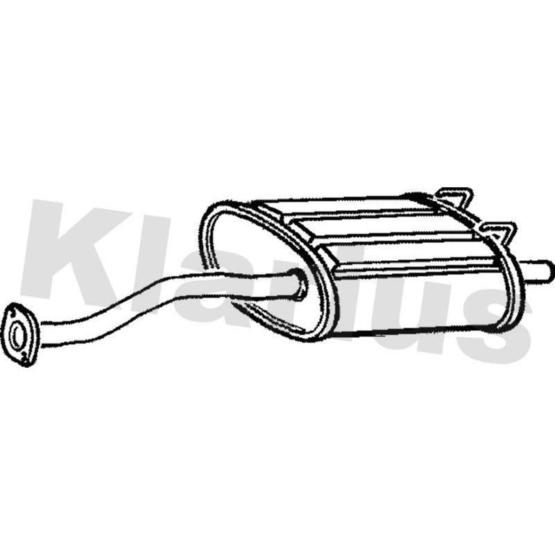 Klarius Box With Tail Pipe Rear fits Honda Civic VI 1995-2001 1.4