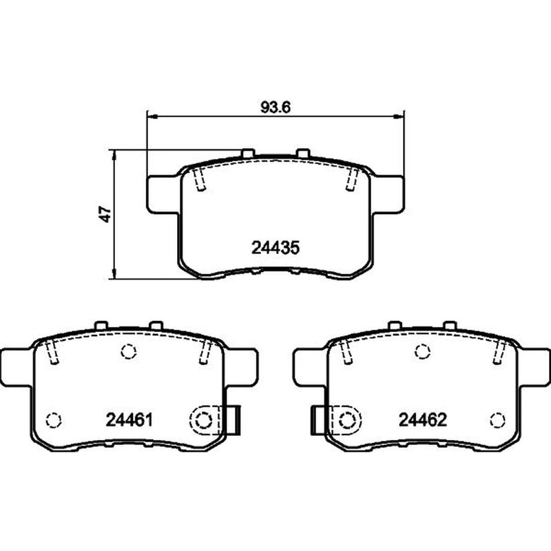 Mintex Rear Brake Discs & Pads fits Honda Accord VIII 2008-2015 2.0 2.2 2.4