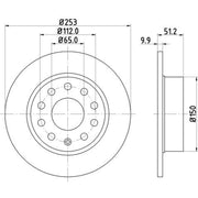 Mintex Lcv Van Kits solid 253mm MVK0059