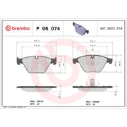 Brembo 4 x Front Brake Pad Set fits BMW 5 2009-2017