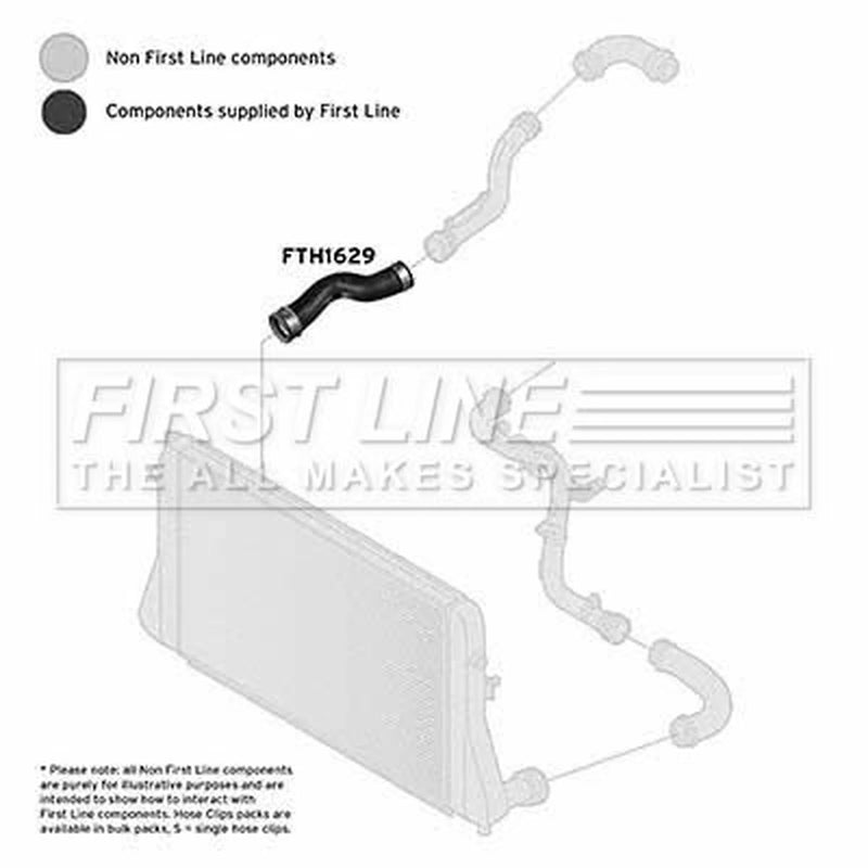 First Line Intercooler Turbo Charge Air Hose fits VW Passat Alltrack B7 Variant