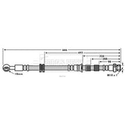 Borg & Beck Brake Hydraulic Hose Line Front Right BBH7558