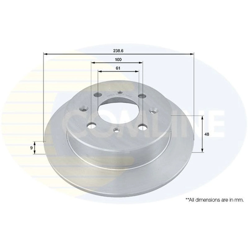 Comline Front & Rear Brake Discs & Pads fits Honda Jazz II 2002-2008 1.2 1.3 1.4