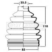 First Line Drive Shaft Bellow Kit Front Left Thermoplast fits Audi A2 2000-2005
