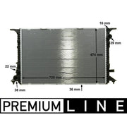 Mahle Engine Radiator fits Audi A8 D4 2009-2018 4.0 4.2 6.3