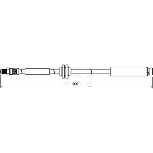 Apec Brake Hydraulic Hose Line Rear fits Ford Kuga I 2008-2012 2.0 2.5