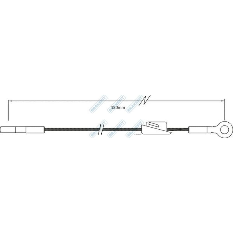 Apec Handbrake Cable Front BBC3554