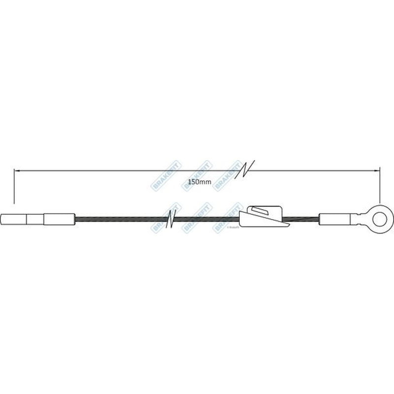 Apec Handbrake Cable Front fits Ford Escort 1983-1985 1.3 1.6
