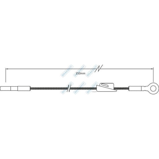 Apec Handbrake Cable Front fits Ford Escort 1983-1985 1.3 1.6