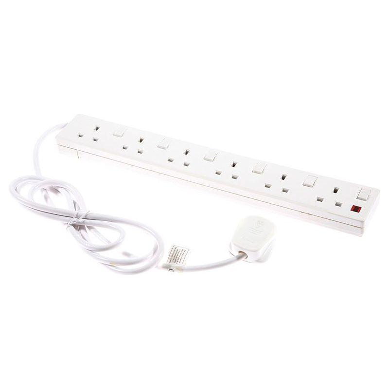 Smj Extension Lead 240V 6-Way 13A Switched Neon 2m SMJ - NN4 Online