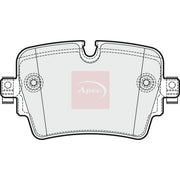 Apec Rear Brake Pad Set fits Jaguar F-Type 2012-2016 3.0 5.0