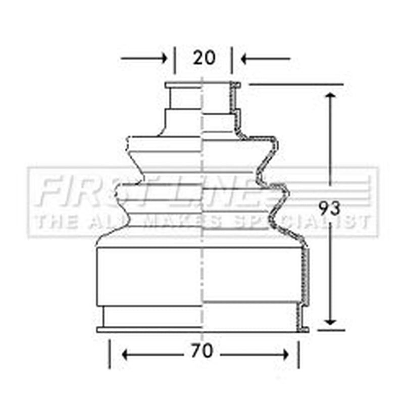First Line Drive Shaft Bellow Kit Front Left fits Skoda Felicia 1994-2001