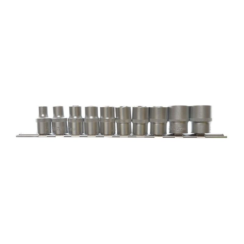 Bluespot Tools 1/2in Drive Socket Set on Rail, 10 Piece BlueSpot Tools - Dynamic Drive