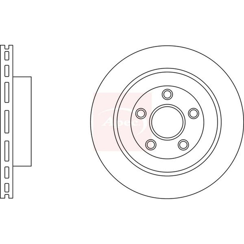 Apec 2 x Vented Brake Discs fits Jaguar S-Type II 1999-2007 3.0
