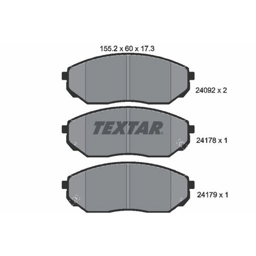 Textar Front Brake Pad Set 2409201