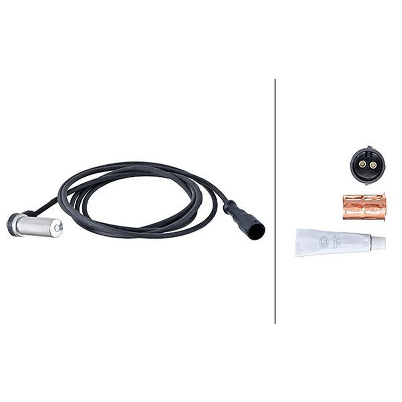 Hella ABS Wheel Speed Sensor Front fits Mercedes-Benz Actros 1996-2002
