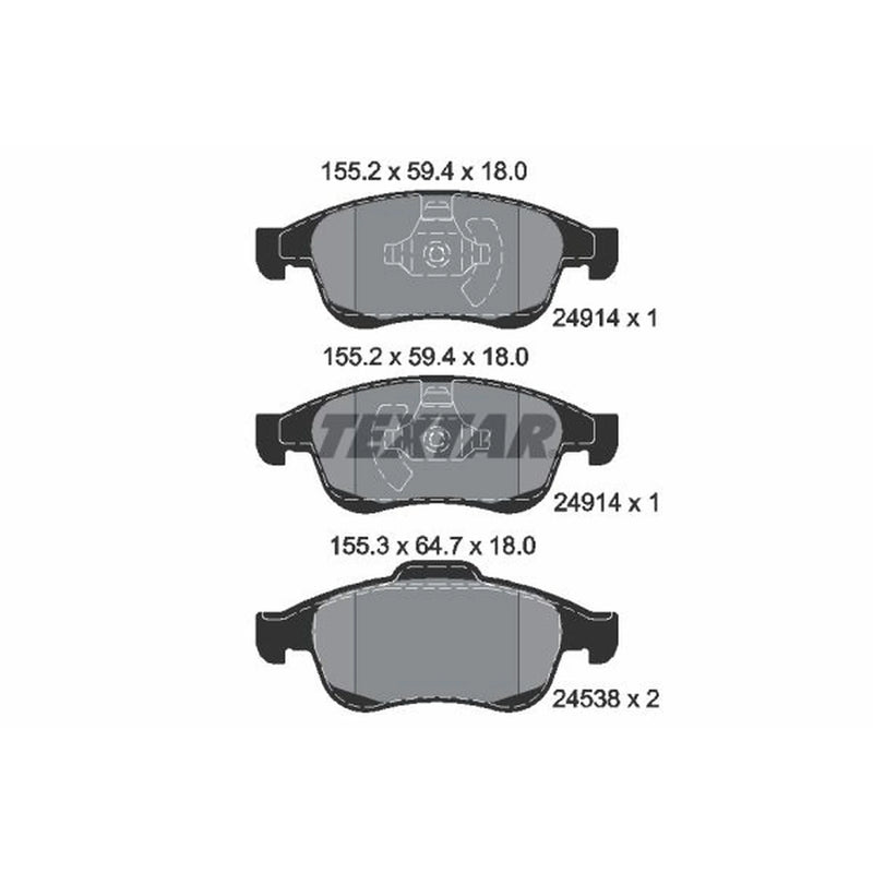 Textar Front Brake Pad Set 2491401