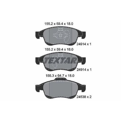 Textar Front Brake Pad Set 2491401