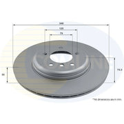 Comline 2 x Internally Vented Front Brake Discs ADC2855V