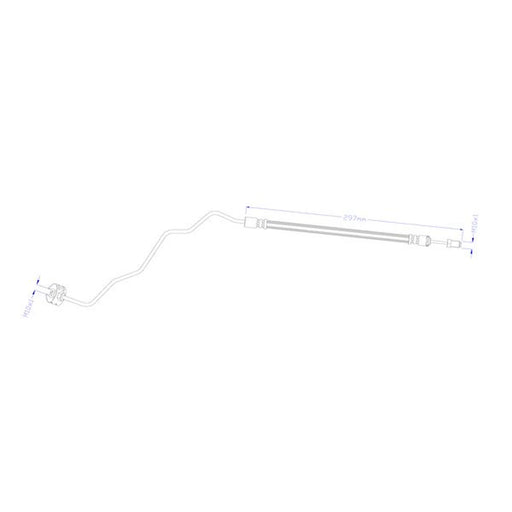Juratek Brake Hydraulic Hose Line Rear Left fits Citroën C3 II 2009-2016 1.2 1.6