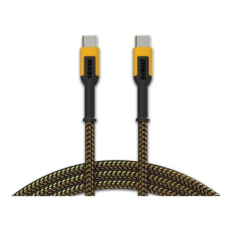 Dewalt Telecoms USB C to USB C 100W Reinforced Charging Cable 1.2m (4ft) DEWALT Telecoms - Dynamic Drive
