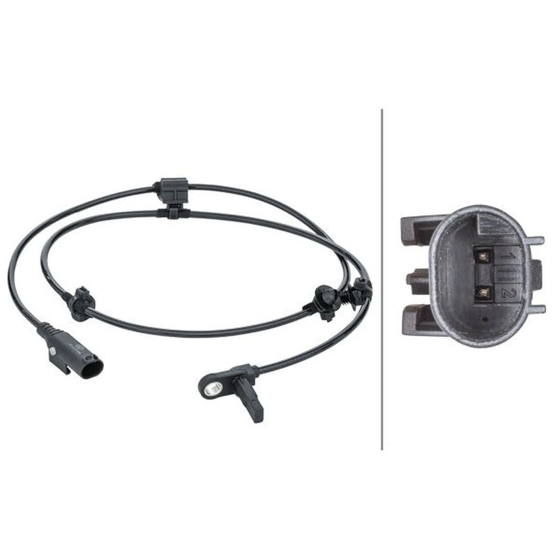 Hella ABS Wheel Speed Sensor Rear fits Mercedes-Benz Eqv 2020 on 447.813 447.815