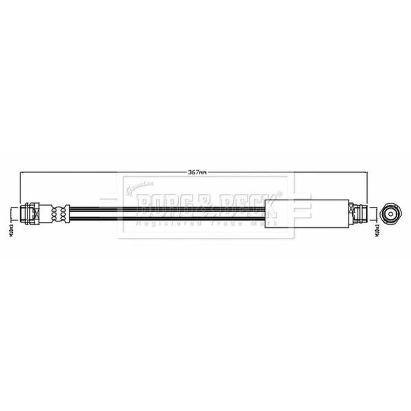 Borg & Beck Brake Hydraulic Hose Line inner BBH8789
