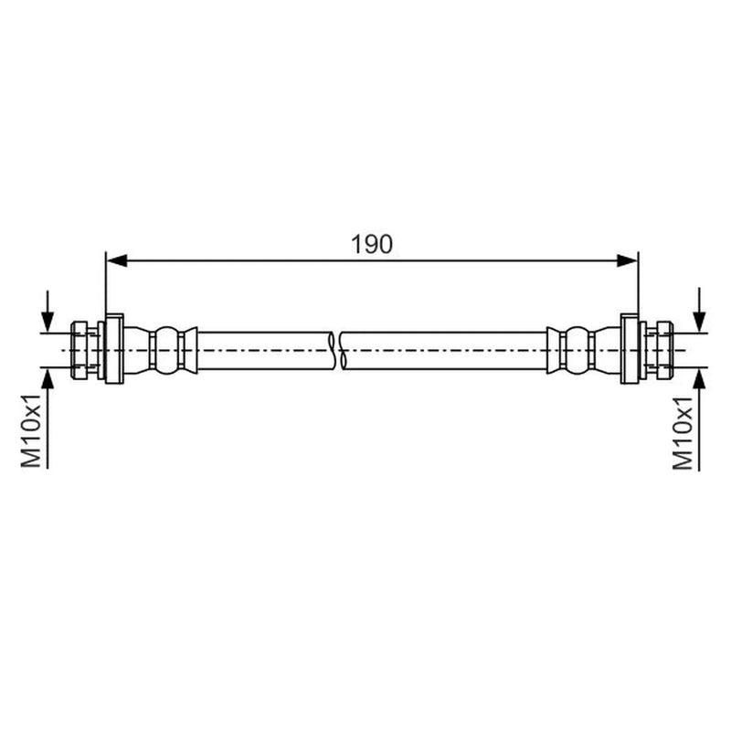 Bosch Brake Hydraulic Hose Line inner fits Renault Koleos I 2008-2013 2.0 2.5