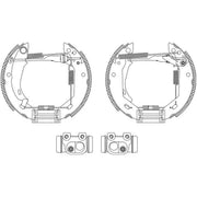 Mintex Brake Shoe Set Axle Kit fits Renault Clio I 1990-1999 1.2 1.4 1.8 1.9
