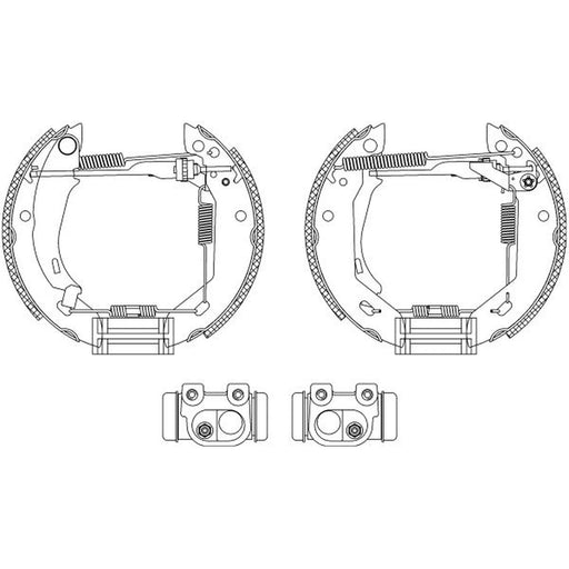 Mintex Brake Shoe Set Axle Kit fits Renault Clio I 1990-1999 1.2 1.4 1.8 1.9