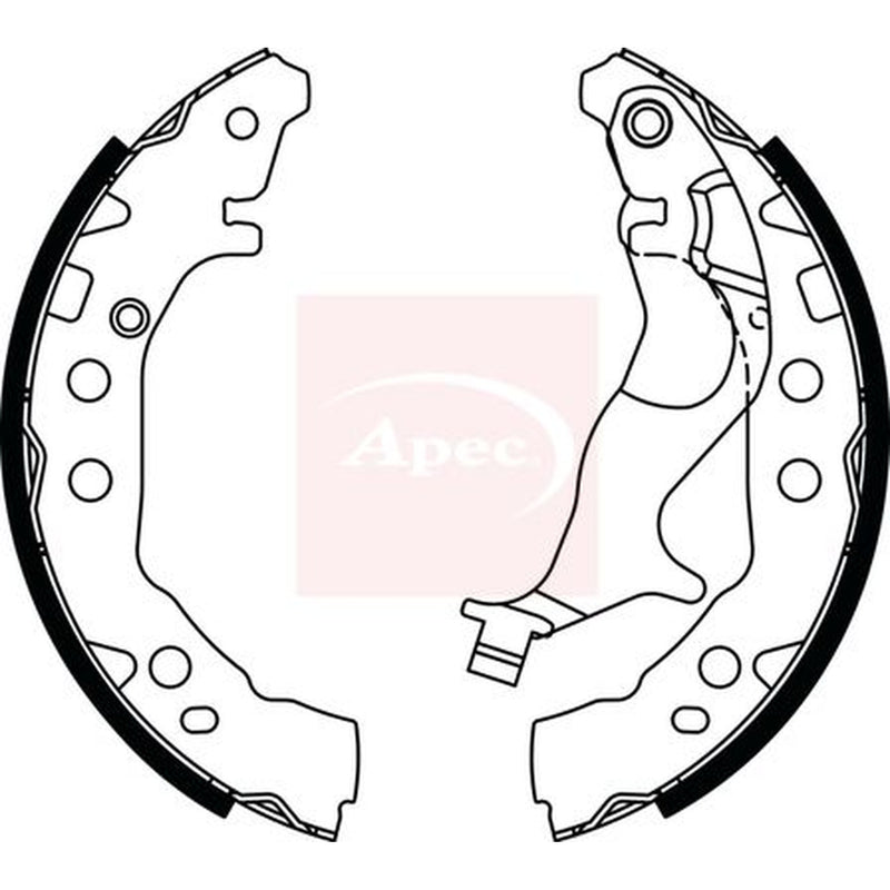 Apec Brake Shoe Set Axle Kit fits Suzuki Celerio 2014 on 1.0