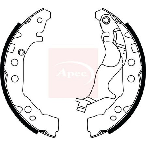 Apec Brake Shoe Set Axle Kit fits Suzuki Celerio 2014 on 1.0
