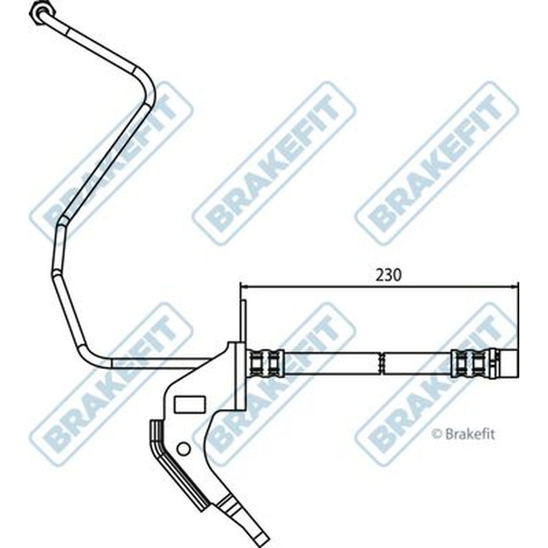 Apec Brake Hydraulic Hose Line Rear Left fits Opel Astra F 1991-1998 1.6 1.8 2.0