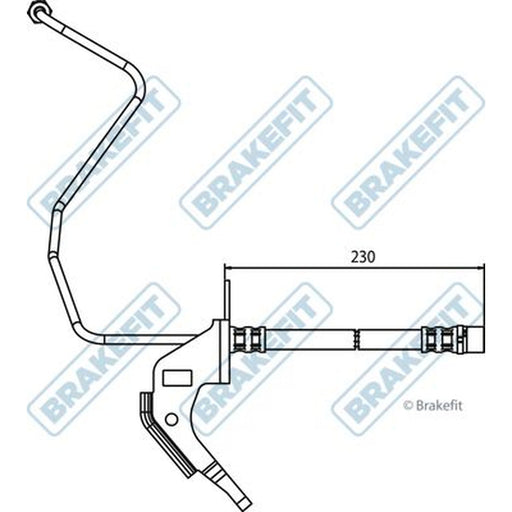 Apec Brake Hydraulic Hose Line Rear Left fits Opel Astra F 1991-1998 1.6 1.8 2.0