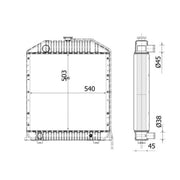 Mahle Engine Radiator fits Fiat 90 1984-1992