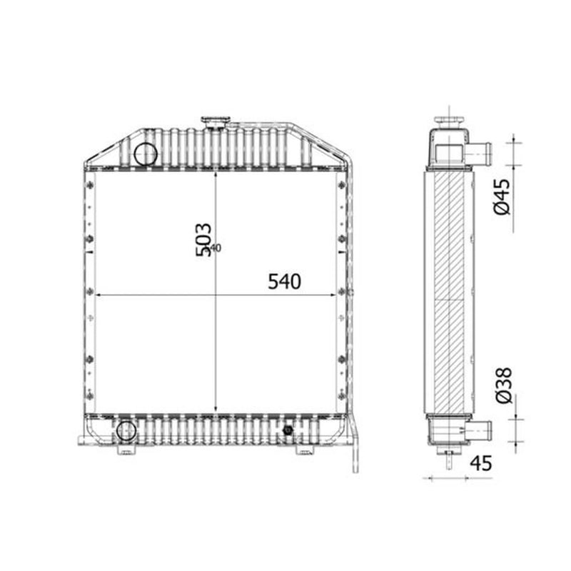 Mahle Engine Radiator fits Fiat 90 1984-1992