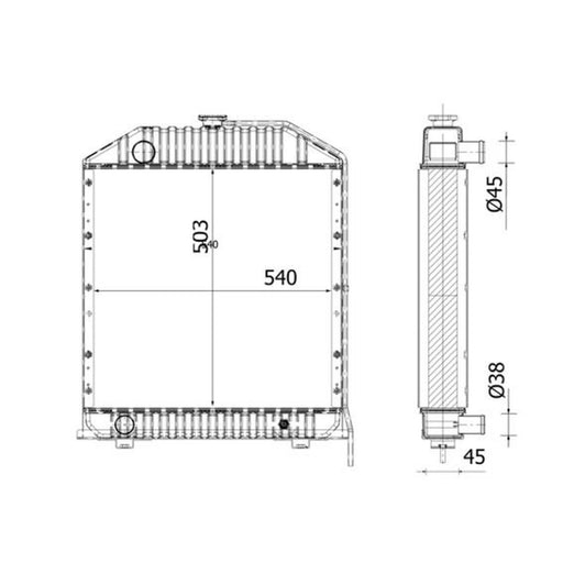 Mahle Engine Radiator fits Fiat 90 1984-1992