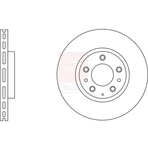 Apec 2 x Vented Brake Discs fits Mazda 6 2007-2013 1.8 2.0 2.2 2.5