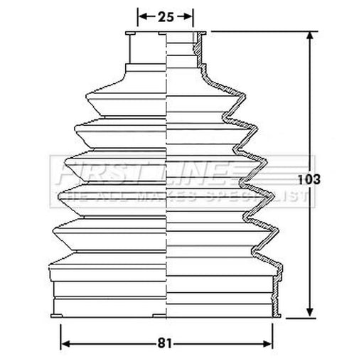 First Line Drive Shaft Bellow Kit Front Left Thermoplast fits Dacia Logan
